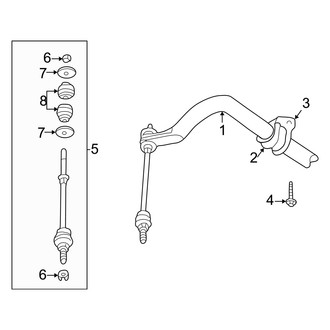 Dodge OE - Front Suspension - Stabilizer Bar & Components (1500 4WD)