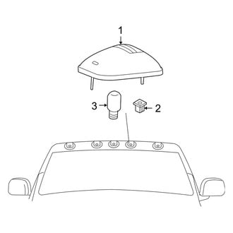 Dodge OE - Cab - Roof Lamps (Regular Cab), (1500 Regular Cab)