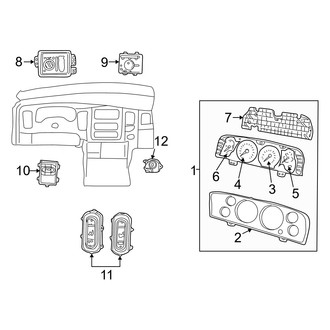 Dodge OE - Instrument Panel - Cluster & Switches (1500)