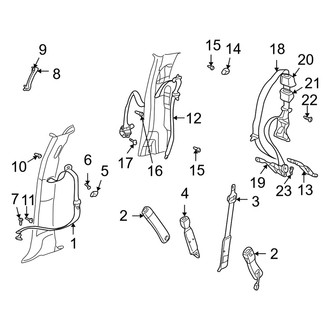 Dodge OE - Restraint Systems - Front Seat Belts (Quad Cab)