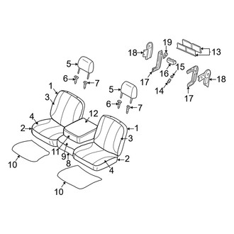 Dodge OE - Seats & Tracks - Front Seat Components (Vinyl Trim (TX)), (1500 Quad Cab)