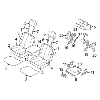 Dodge OE - Seats & Tracks - Front Seat Components (Leather Trim (QL)), (1500 Quad Cab)