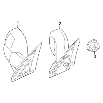 Dodge OE - Front Door - Outside Mirrors (Quad Cab)