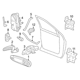 Dodge OE - Door - Lock & Hardware (Regular Cab), (1500 Laramie / SLT / SRT-10 / ST Regular Cab)