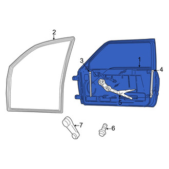 Dodge OE - Front Right Door Glass