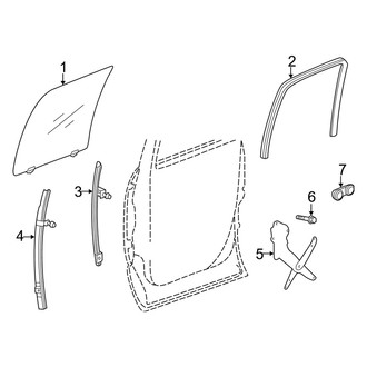 Dodge OE - Rear Door - Glass & Hardware (Quad Cab)
