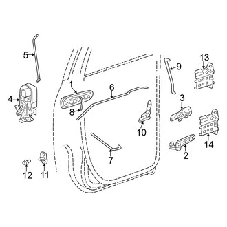 Dodge OE - Rear Door - Lock & Hardware (1500 Quad Cab)