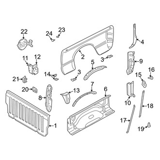 Dodge OE - Pick Up Box - Front & Side Panels (8' Bed), (1500)