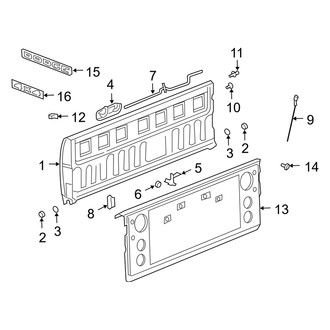 Dodge OE - Pick Up Box - Exterior Trim (8' Bed, Box & Tail Gate), (1500)