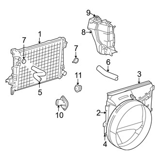 Dodge OE - Cooling - Radiator & Components (Mega Cab 5.7L)
