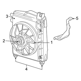 Dodge OE - Air Conditioner & Heater - Condenser Fan (Mega Cab)