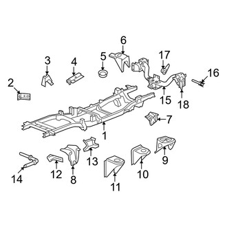 Dodge OE - Frame & Components (Frame & Crossmembers), (Mega Cab RWD)