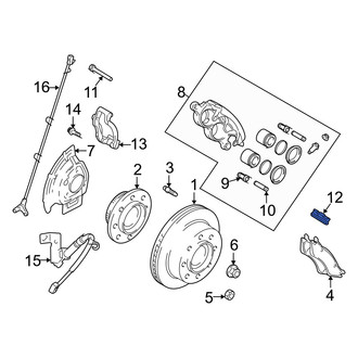 Dodge OE - Rear Lower Disc Brake Anti-Rattle Clip