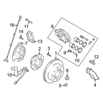 Dodge OE - Front Suspension - Brake Components (Mega Cab RWD)