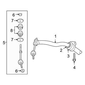 Dodge OE - Front Suspension - Stabilizer Bar & Components (Mega Cab RWD)