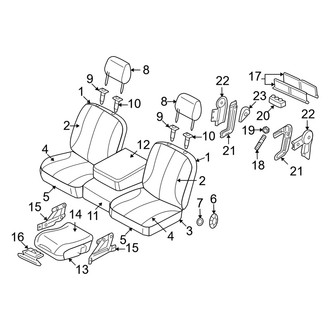 Dodge OE - Seats & Tracks - Front Seat Components (Cloth Split Bench, Trim Code M9), (Mega Cab)