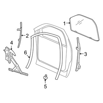 Dodge OE - Front Door - Glass & Hardware (Mega Cab)