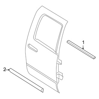 Dodge OE - Rear Door - Exterior Trim (Mega Cab)