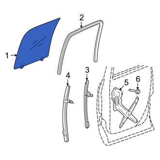 Dodge OE - Rear Left Door Glass
