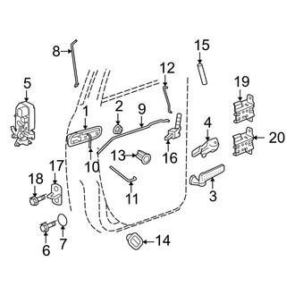 Dodge OE - Rear Door - Lock & Hardware (Mega Cab)