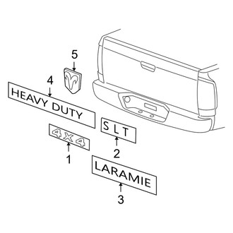 Dodge OE - Pick Up Box - Exterior Trim (Mega Cab)