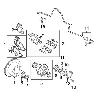 Dodge OE - Rear Suspension - Brake Components (Mega Cab RWD)