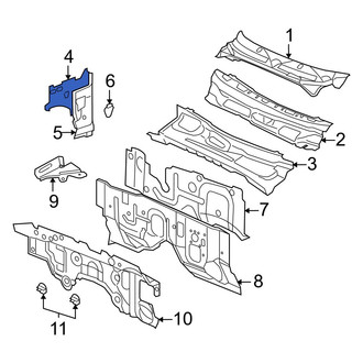Dodge OE - Left Cowl Plenum Panel