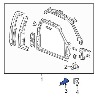 Dodge OE - Right Body A-Pillar Baffle Plate