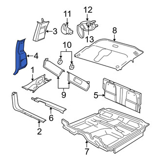 Dodge OE - Rear Right Lower Body C-Pillar Trim Panel
