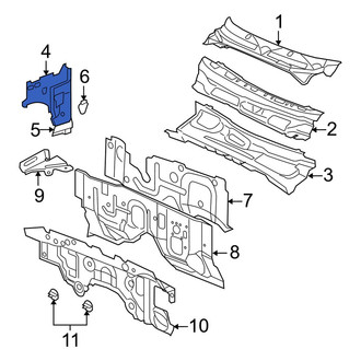Dodge OE - Left Cowl Plenum Panel