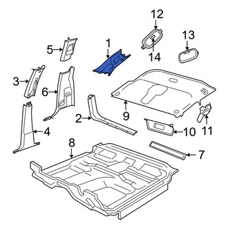 Dodge OE - Right Body A-Pillar Trim Panel