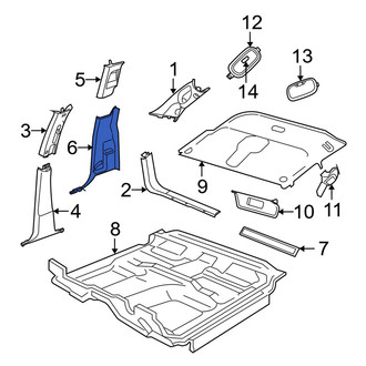 Dodge OE - Left Lower Body C-Pillar Trim Panel