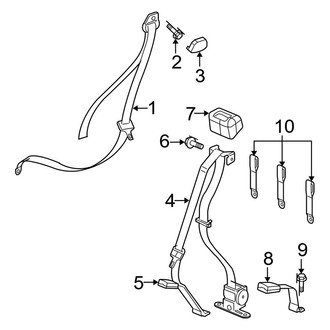 Dodge OE - Restraint Systems - Rear Seat Belts (Quad Cab)