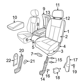 Dodge OE - Seats & Tracks - Front Seat Components (40/20/40 Cloth Seat)