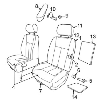 Dodge OE - Seats & Tracks - Front Seat Components (Bucket Cloth Seat)