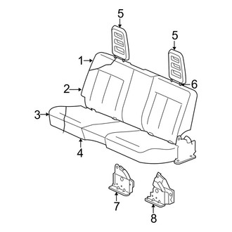Dodge OE - Seats & Tracks - Rear Seat Components (Quad Cab)