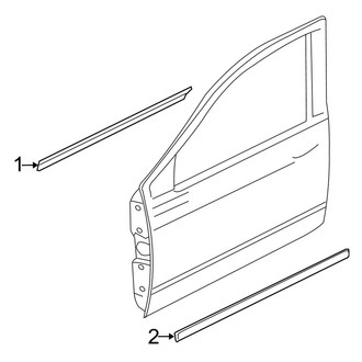 Dodge OE - Front Door - Exterior Trim (Laramie)