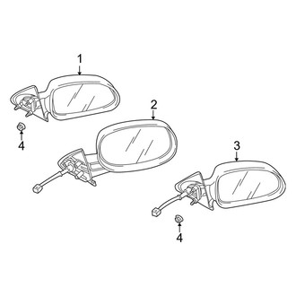 Dodge OE - Front Door - Outside Mirrors