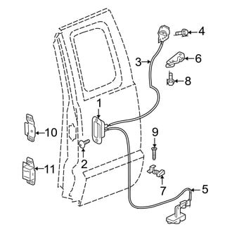 Dodge OE - Rear Door - Lock & Hardware (Club Cab)