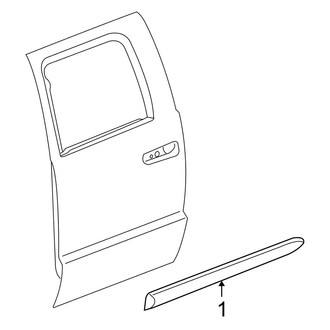 Dodge OE - Rear Door - Exterior Trim (Laramie Quad Cab)