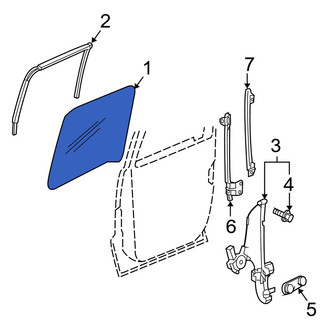 Dodge OE - Rear Left Door Glass