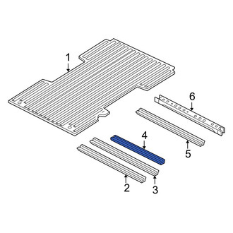 Dodge OE - Rear Center Truck Bed Floor Sill
