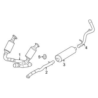 Dodge OE - Exhaust System - Exhaust Components (Big Horn / Laramie / Lone Star / ST 3.7L)
