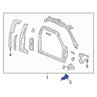 Dodge OE - Left Body A-Pillar Baffle Plate