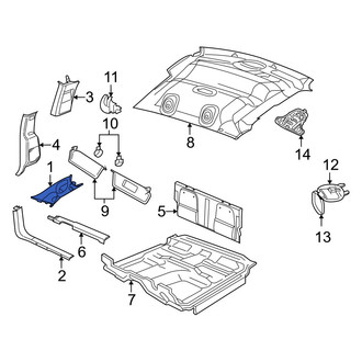 Dodge OE - Right Body A-Pillar Trim Panel