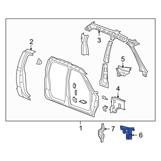 Dodge OE - Left Body A-Pillar Baffle Plate