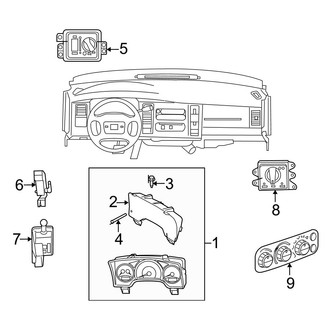 Dodge OE - Instrument Panel - Cluster & Switches (Laramie / SLT / Sport / ST / SXT / TRX / TRX4)