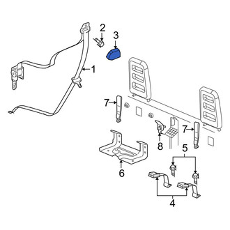 Dodge OE - Rear Seat Belt Retractor Cover