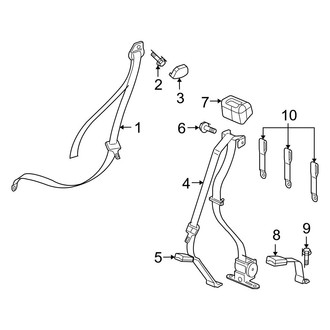 Dodge OE - Restraint Systems - Rear Seat Belts