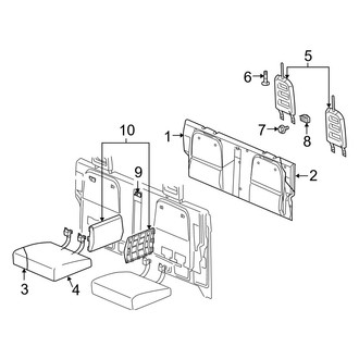 Dodge OE - Seats & Tracks - Rear Seat Components (Big Horn / Laramie / ST / TRX4 Extended Cab)